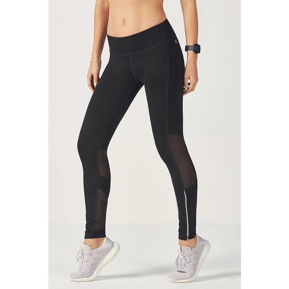 Fabletics Emmeline Mesh Paneled Leggings Black - Picture 1 of 9
